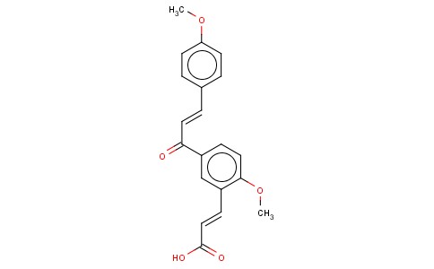 (E,E)-3-(2-METHOXY-5-(3-(4-METHOXYPHENYL)-1-OXO-2-PROPENYL)PHENYL)-2-P ROPENOIC ACID